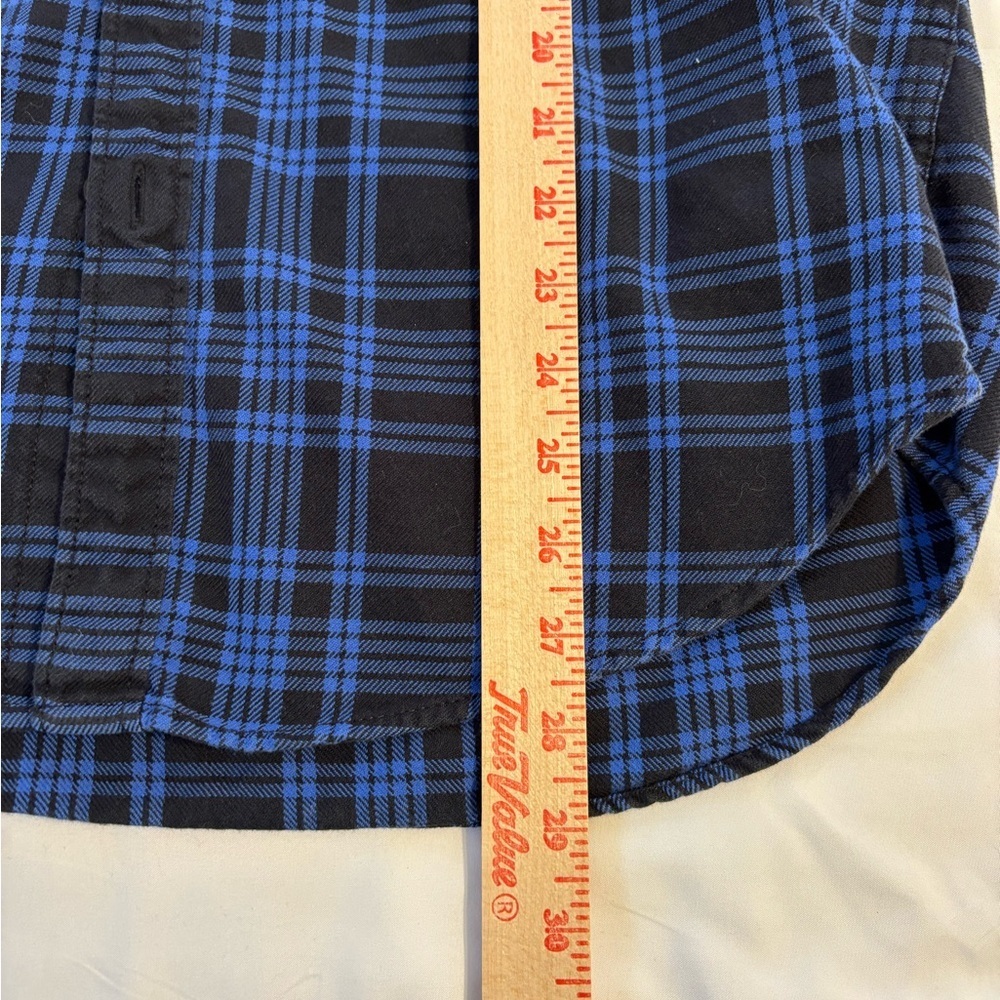 Crew Sportsmen’s Outfitter Blue Plaid Flannel Shirt Men’s Medium Cotton - Picture 6 of 9